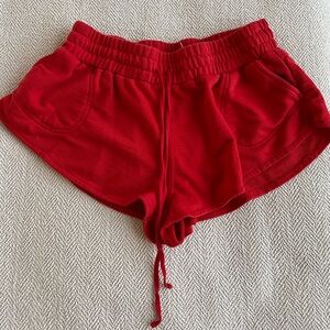 Daily Practice by Anthropologie Pull-On Shorts in Red